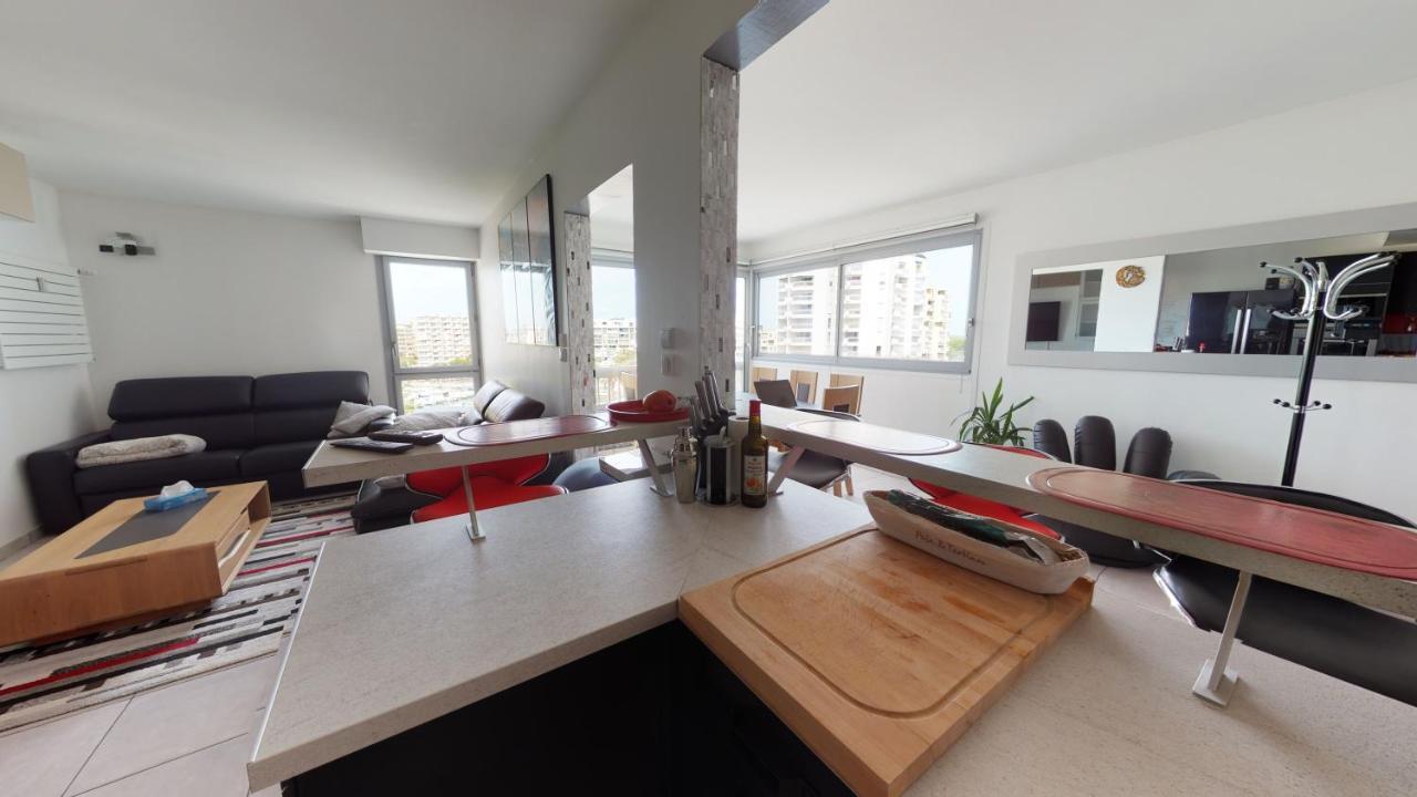 Duplex Grand Standing Vue Mer Et Port Mauguio Exteriör bild